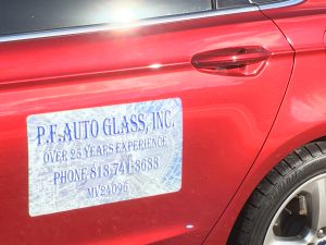 PF auto Glass signage