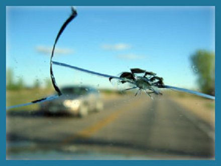 cracked windshield needing a windshield repair